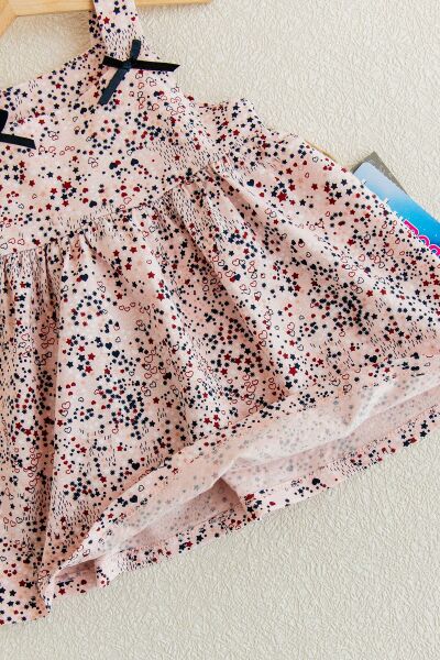 Askılı Bebek Penye Elbise Kız çocuk Askılı Penye Elbise 1 Yaş - PEMBE