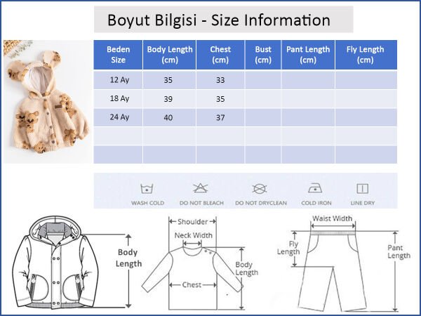 Ayıcık Figürlü Kuzu Welsoft Bebek Kapüşonlu Hırka