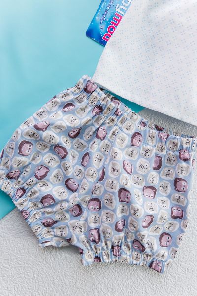 Kedi Figürlü Yazlık İkili Kız Bebek Elbise Takım