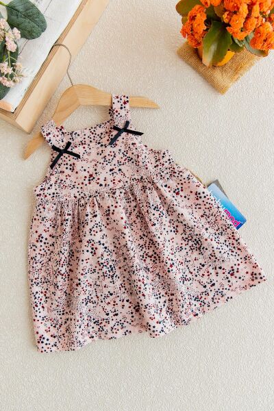 Askılı Bebek Penye Elbise Kız çocuk Askılı Penye Elbise 3 Yaş - PEMBE