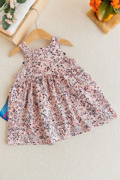 Askılı Bebek Penye Elbise Kız çocuk Askılı Penye Elbise 3 Yaş - PEMBE