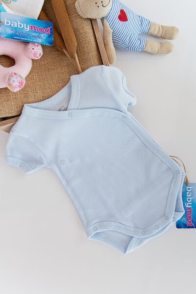 Erkek Bebek Kruvaze Çıt Çıtlı Body