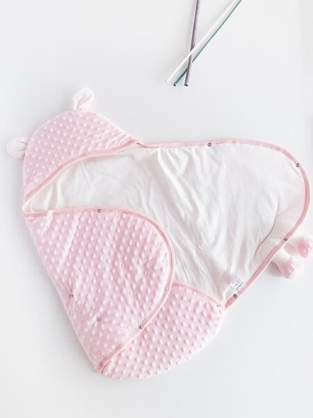 Ayıcıklı Nohut Bebek Kundak PEMBE