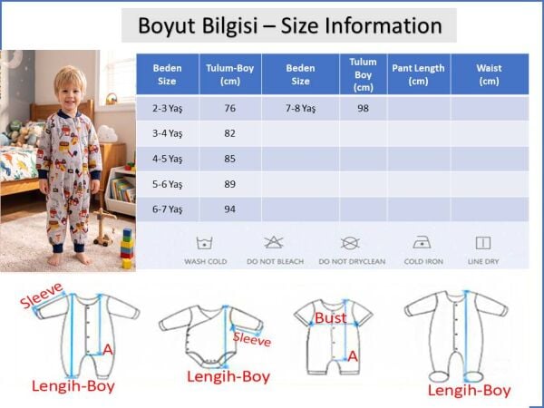 Araba Desenli 2.5 Tog Elyaf Dolgulu Premium Kaliteli Erkek Çocuk Uyku Tulumu