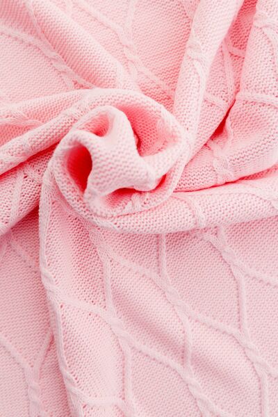 Pembe Triko Kız Bebek Battaniyesi