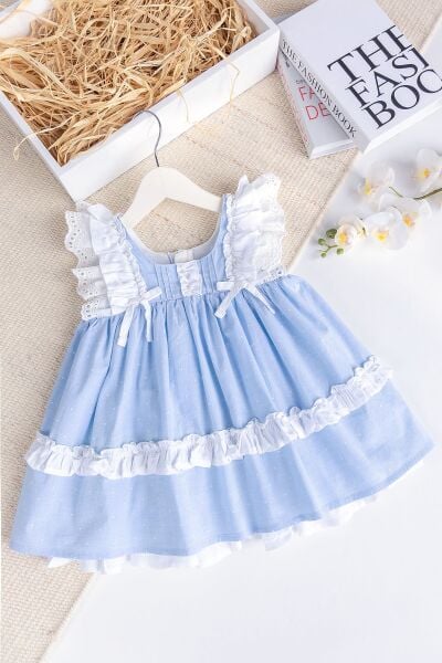 Emma Fistolu Şık Özel Gün Kız Bebek  Elbise