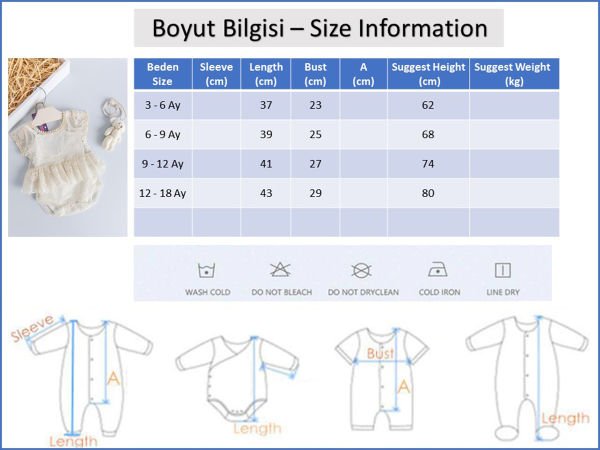 Kız Bebek Tulum Oyuncaklı Güpürlü Kız Bebek Tulum