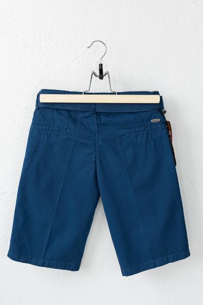 Gabardin Kumaş Kemerli Erkek Çocuk Kapri LACİVERT - 2-3 Yaş