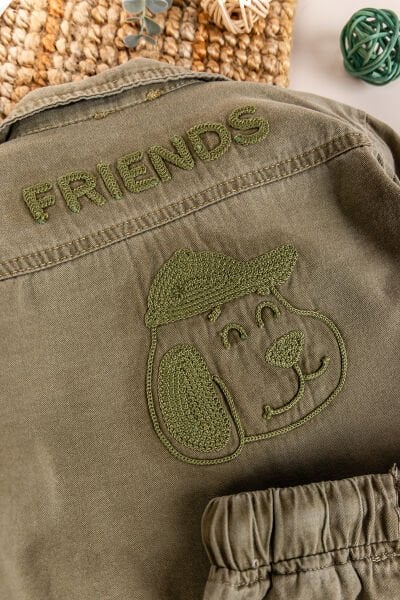 Şık 3'lü Ceketli Erkek Bebek Çocuk Takım Set