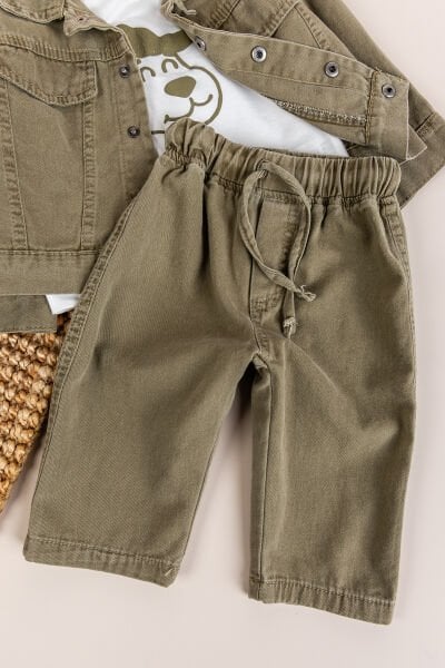 Şık 3'lü Ceketli Erkek Bebek Çocuk Takım Set