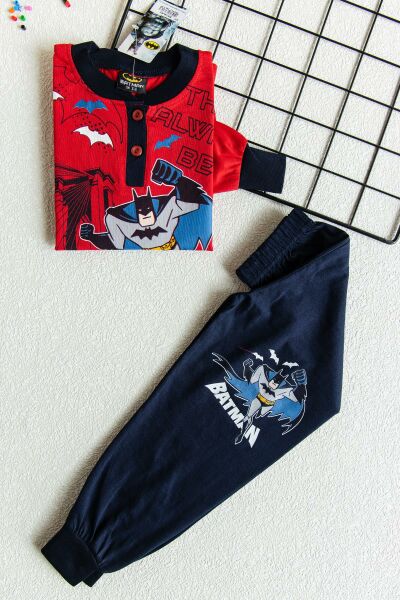 Batman Erkek Çocuk Pijama Takım KIRMIZI -  5-6 Yaş