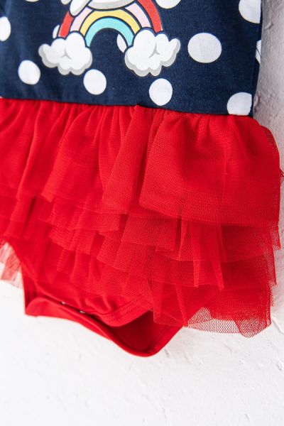 Kedi Figürlü Yazlık Kız Bebek Tulum