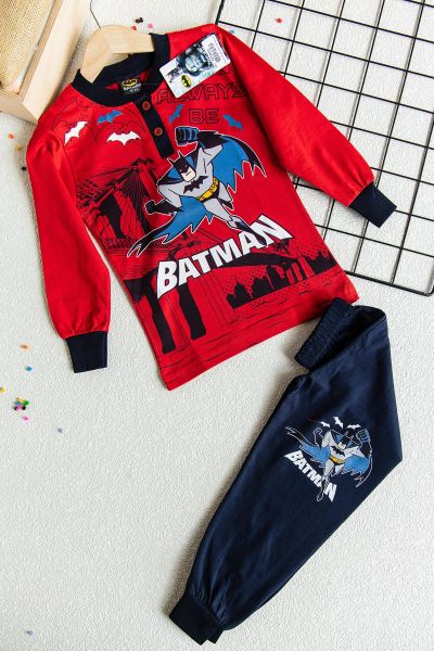 Batman Erkek Çocuk Pijama Takım KIRMIZI - 9-10 Yaş