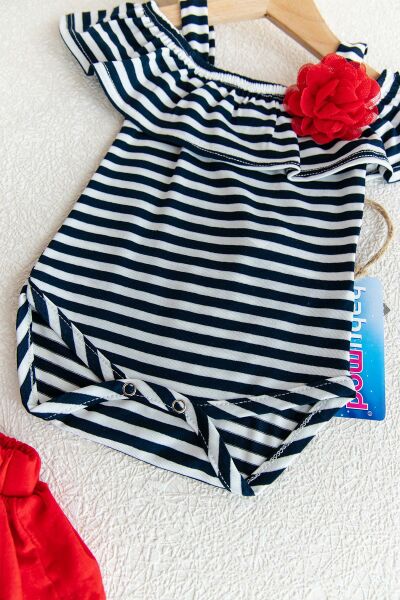 Kız Bebek Fırfırlı Askılı Çıt Çıtlı Body Kom set