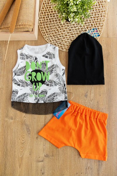 Erkek Bebek Yazlık Takım 12 Ay - TURUNCU