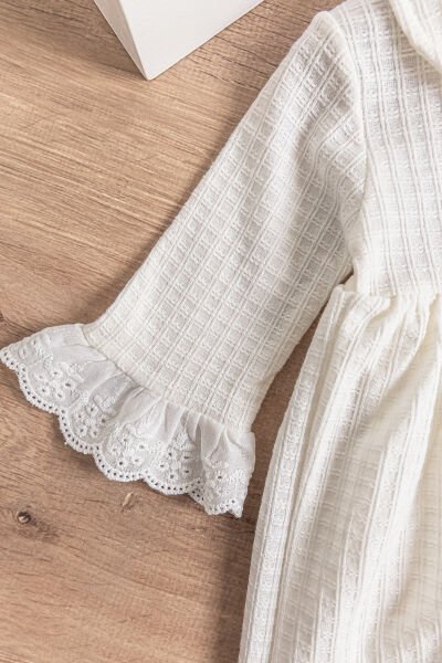 Bebe Yakalı Fiyonklu Kız Bebek Elbise