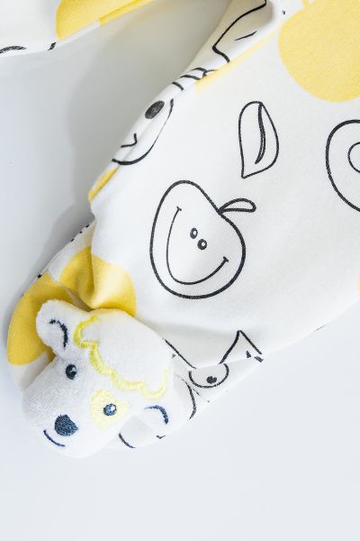 Oyuncaklı Elmalı Sarı Bebek Tek Alt Pantolon