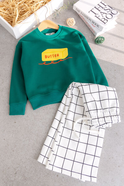 Unisex Pamuklu 3 İplik Kumaş Çocuk Altüst Takım
