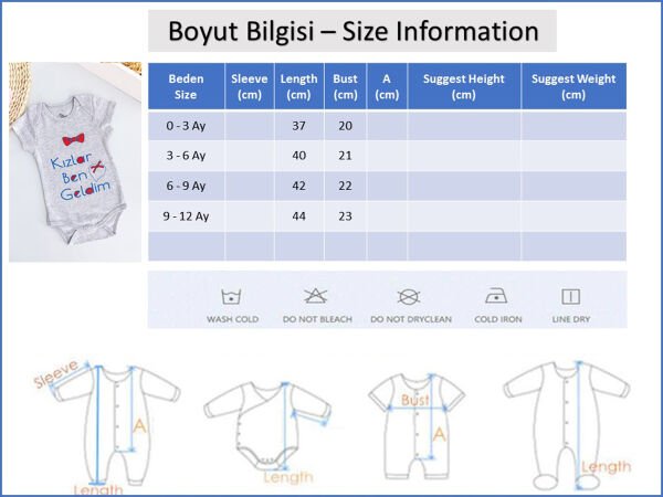 Yazı Baskılı Kısa Kollu Erkek Bebek Çıt Çıtlı Body Bebek Zıbın