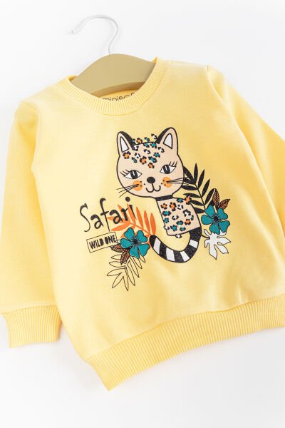 Figürlü Kız/Erkek Bebek Pijama Takımı SARI -  6-9 AY