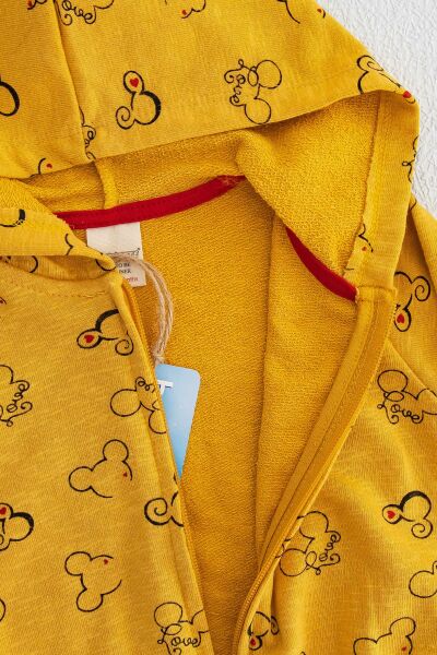 Minnie Mouse Figürlü Kapüşonlu Hırka