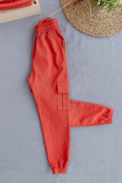 Gabardin Kargo Çocuk Pantolon