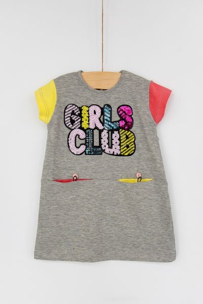 Payetli Çocuk Elbise Tunik