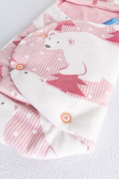 Ayıcık Figürlü Kız Bebek Kundak