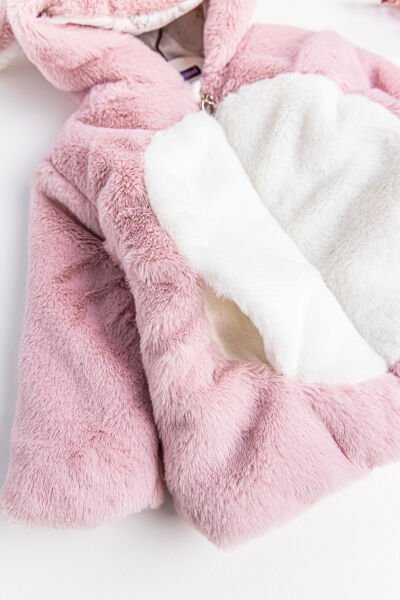 Tavşan Kulaklı Welsoft Peluş Kız Çocuk Mont