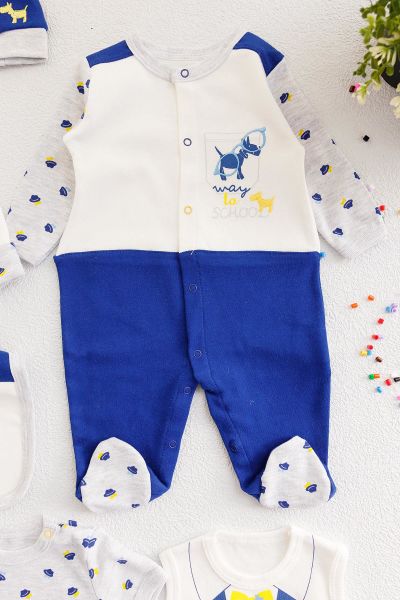 Erkek Bebek 8'li Bebek Hastane Çıkışı Bebek Zıbın Seti