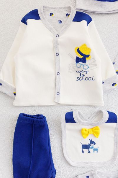Erkek Bebek 8'li Bebek Hastane Çıkışı Bebek Zıbın Seti