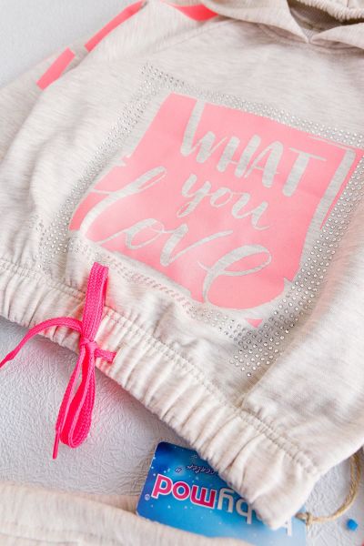 Kapüşonlu Kız Çocuk Eşofman Takımı