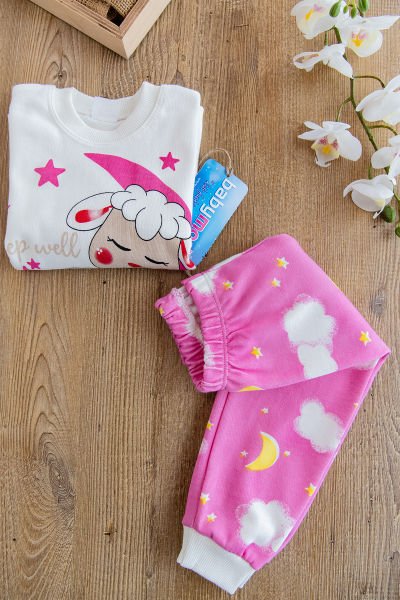 Kuzucuğum Bebek Pijama Takımı PEMBE -  12-18 AY