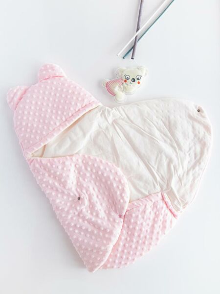 Ayıcıklı Nohut Bebek Kundak PEMBE