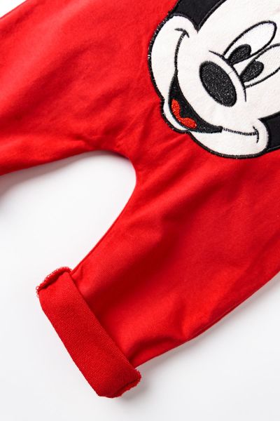 Mickey Mouse Figürlü Erkek Bebek Tulum Salopet Body Takım