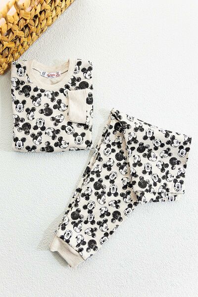 Mickey Desenli Kız Çocuk Pijama Takımı