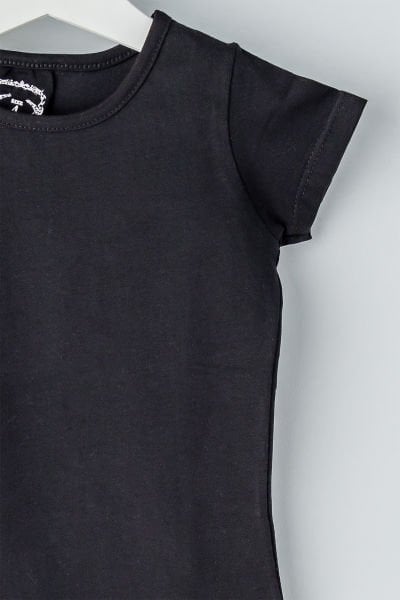 Kısa Kollu Çocuk Body Düz Renk Çocuk Tişört