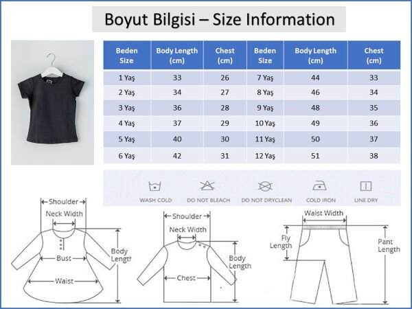Kısa Kollu Çocuk Body Düz Renk Çocuk Tişört