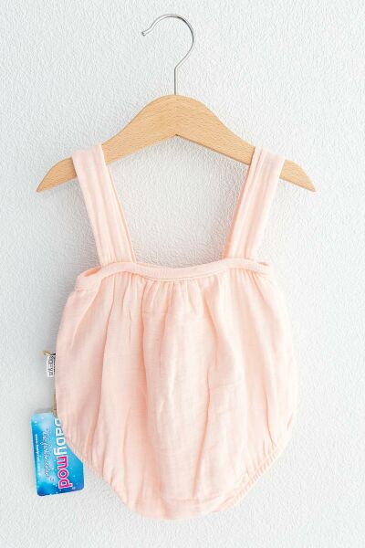 Minik Tavşan Kız Bebek Tulum Salopet Bebek Takım SOMON - 9-12 Ay