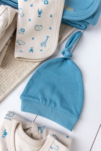 Aslan Temalı 100% Pamuk 10'lu Erkek Bebek Hastane Çıkışı Bebek Takımı Set