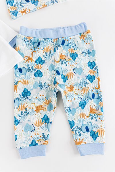 Orman Temalı 5 Parça Erkek Bebek Hastane Çıkışı Bebek Takımı