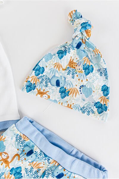 Orman Temalı 5 Parça Erkek Bebek Hastane Çıkışı Bebek Takımı