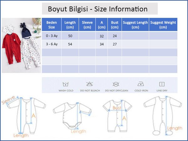 Denizci Temalı 2'li Erkek Bebek Tulum Takım KIRMIZI - 3-6 AY