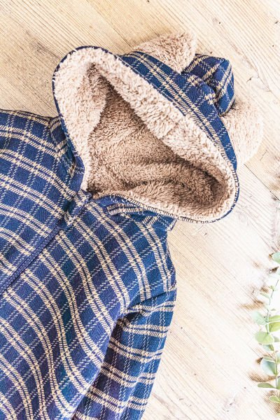 Ayıcık Figürlü İçi Peluş Erkek Bebek Tulum