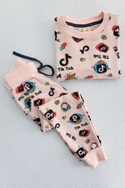 Tiktok Kız Çocuk Pijama Takımı