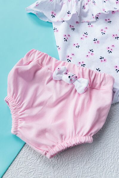 Kız Bebek Takım Body Bandana Slip Üçlü Bebek Set