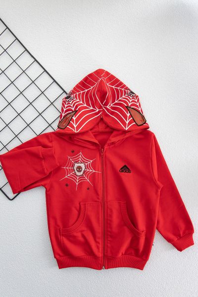 Spiderman Erkek Çocuk Kapüşonlu Sweatshirt
