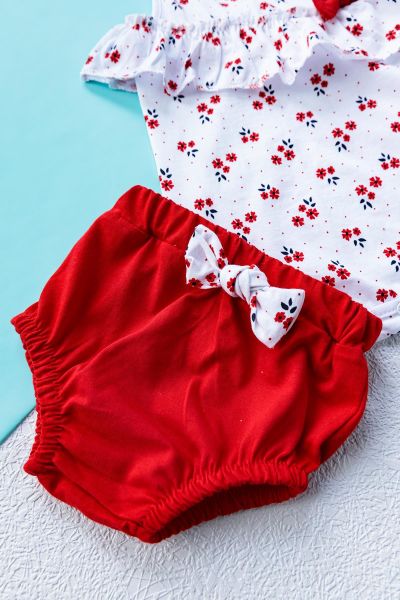 Babymod Kız Bebek Yazlık Takım Üçlü Bebek Set