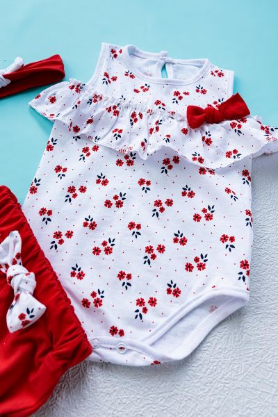 Babymod Kız Bebek Yazlık Takım Üçlü Bebek Set