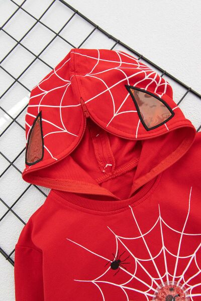 Spiderman Erkek Çocuk Kapüşonlu Eşofman Takımı